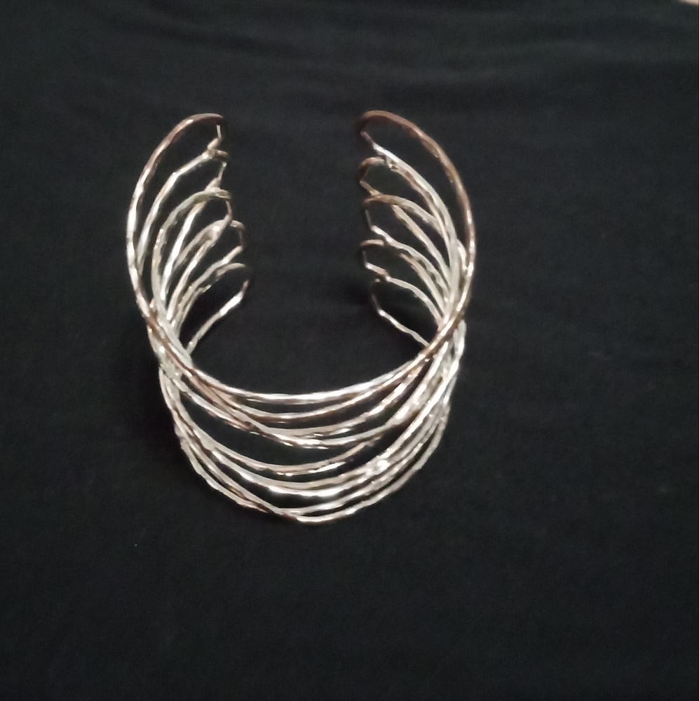 Silvertone Cuff Jewelry Adriana Bracelet